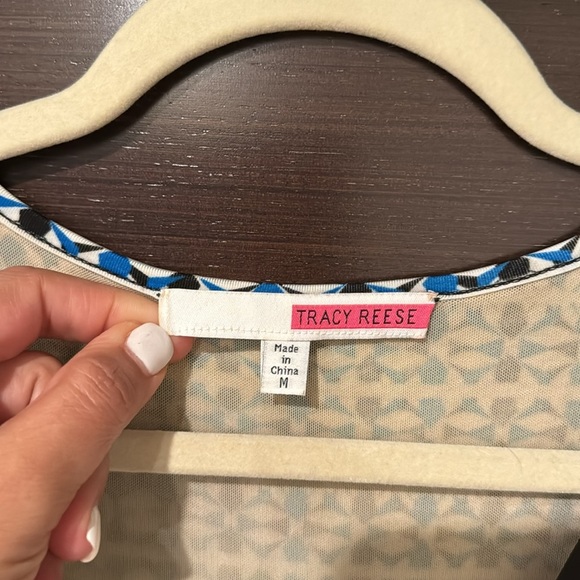 Tracy Reese Tee Dress Geometric Print Bodycon Stretchy Size M - Picture 6 of 9